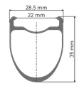Rueda DT SWISS 700 ERC 1400 DICUT 35mm center lock 100x12mm delantera
