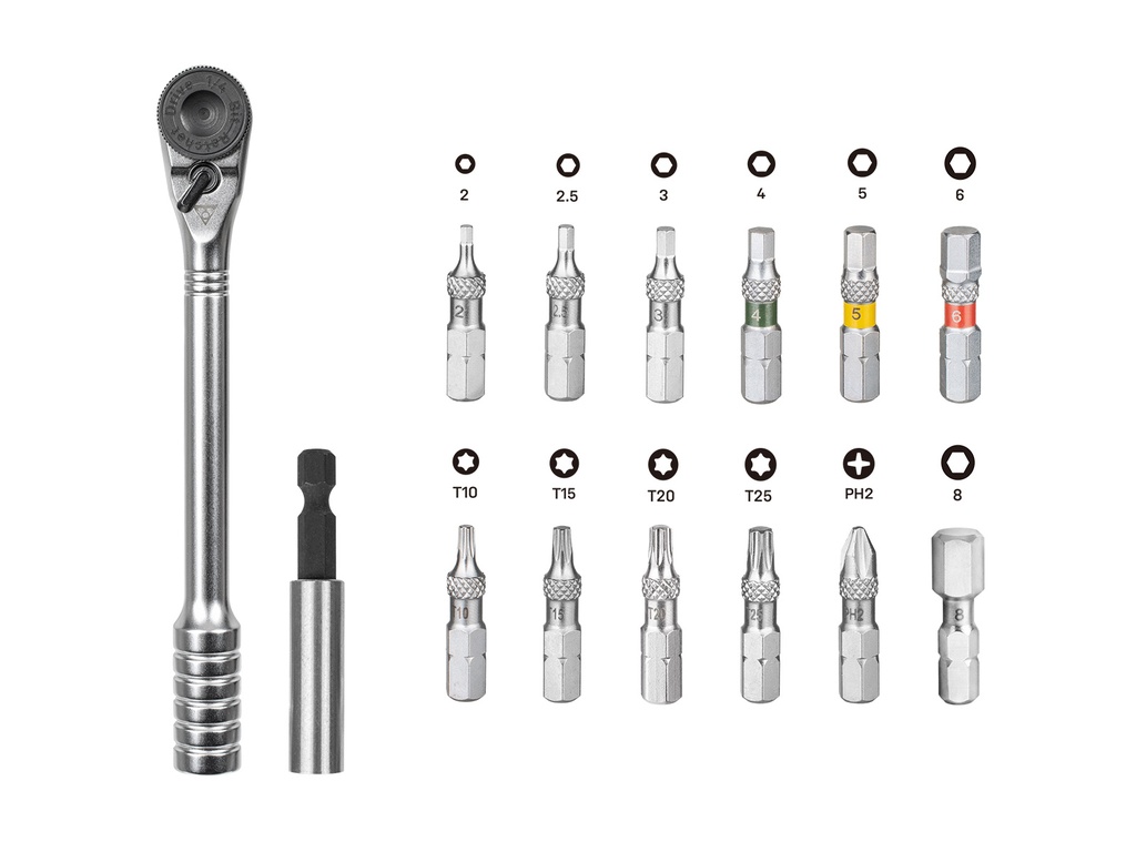 H-TOPEAK Kit RATCHET ROCKET ESSENTIAL HD 15 fun TT2633