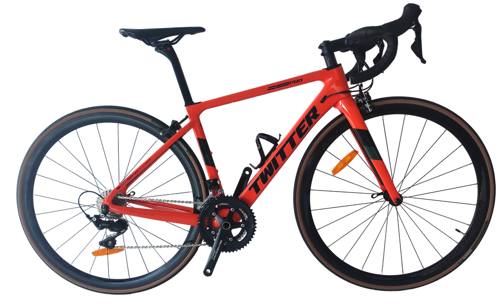 Bicicleta TWITTER Ruta STEALTHpro 51cm carbon horquilla SRAM RIVAL-22v orange 