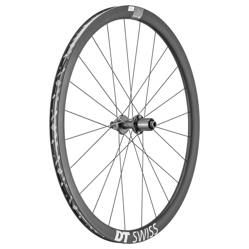 Rueda DT SWISS 700 ERC 1400 DICUT 45mm center lock 142x12mm Shimano RD 11SP Light - Ratchet EXP 36 posterior