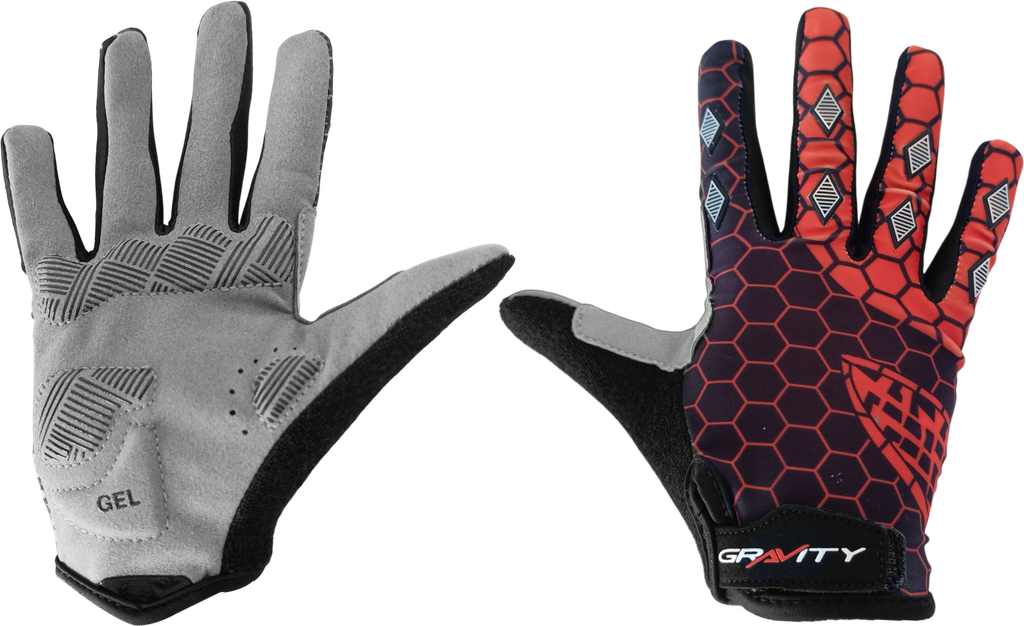 Guantes GRAVITY ciclismo niño d/largo EG-705 black/orange M(7-9Y)