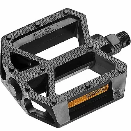 Pedal NECO MTB plast c/reflect 9/16 plano black WP408 CN