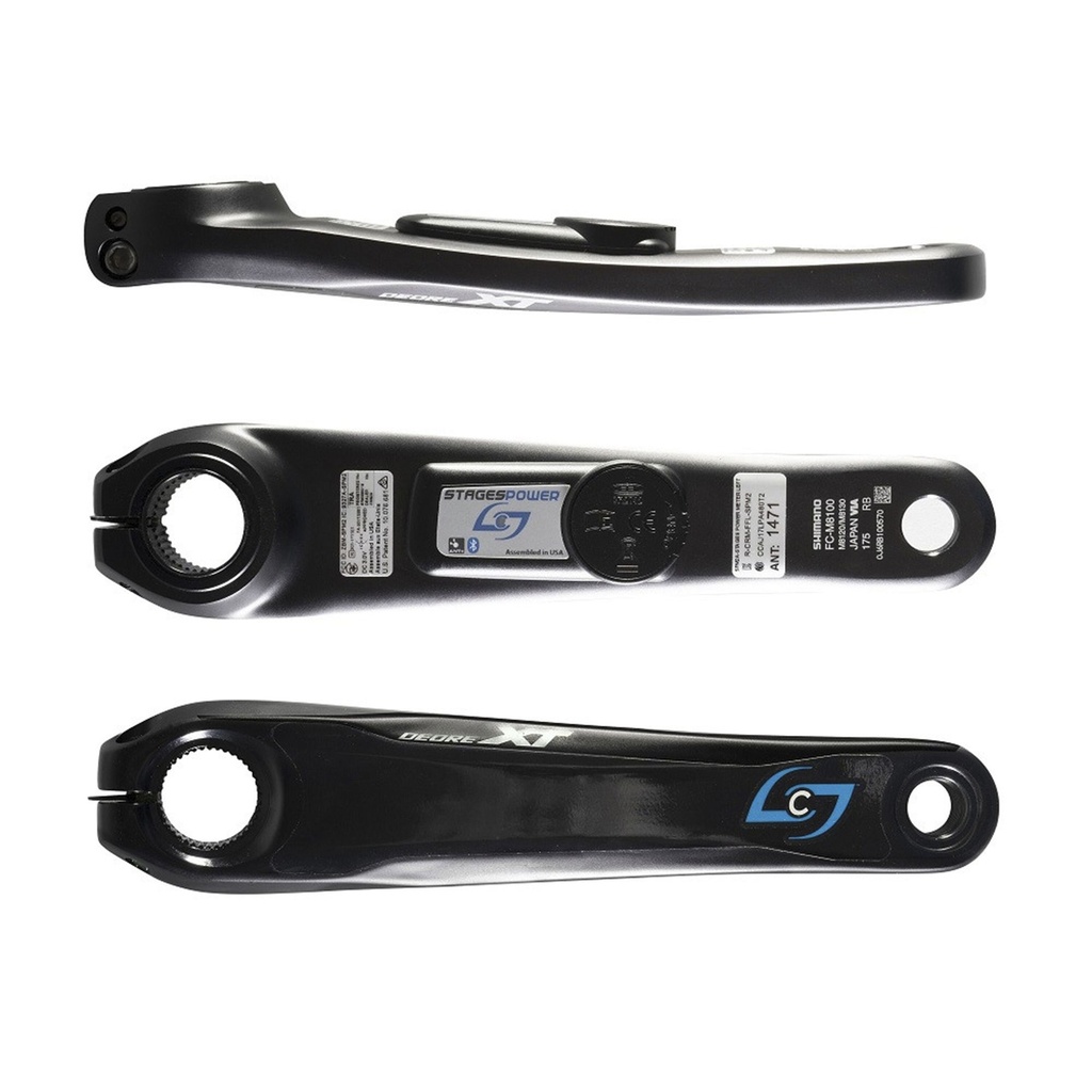 Potenciometro STAGES POWER brazo XT M8100/8120 175mm black izquierdo