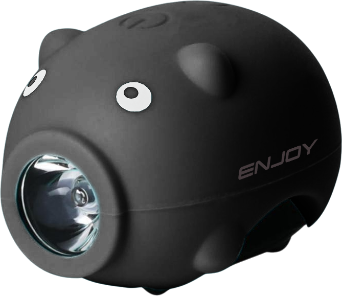 Luz ENJOY EAST delantera PIG EBL-3624 USB black