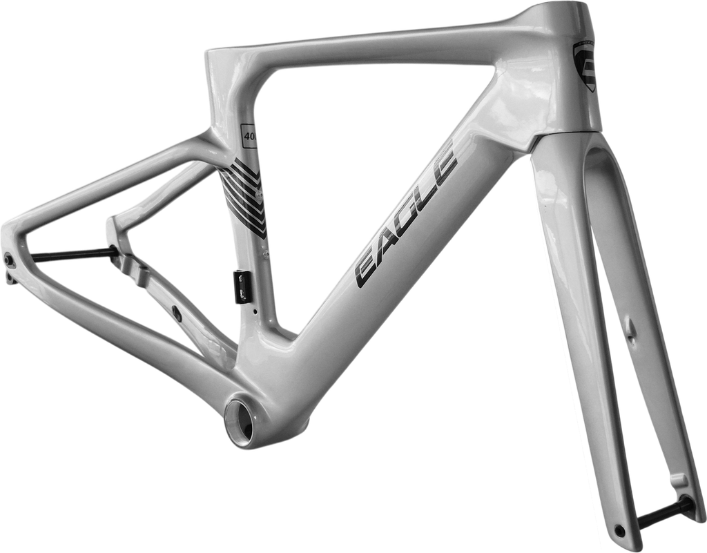 Cuadro EAGLE RUTA R06 carbon 480mm M p/disc c/trinche-pilar-pist/trinche y centro timon integrado c/stem 400x90mm grey black