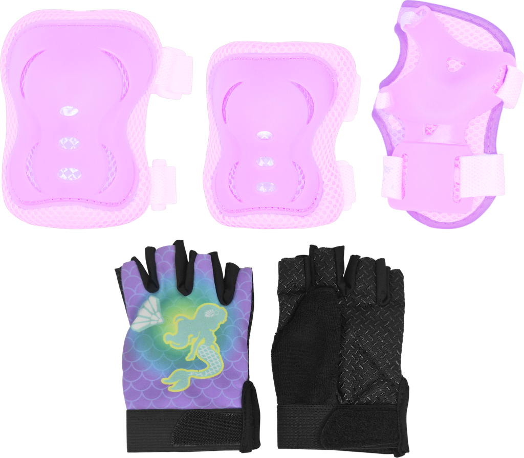 Kit GRAVITY protecciones c/guante c/protector de mano niño purple