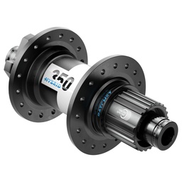 [BC-MAZ249] Manzana DT SWISS MTB 350 HIBRID 148x12mm 32h-tipo J 6bolt disc Ratchet System 24 - Shimano Micro Spline posterior blcak