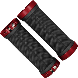 [BC-GRI189] Grips ZERO silicon 90mm c/seguro doble Black/Red par