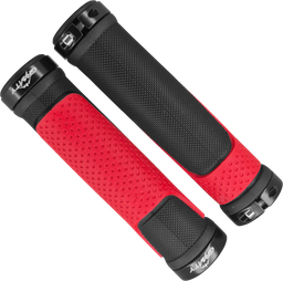 [BC-GRI230] ﻿Grip GRAVITY 130mm TPR red/black c/seguro doble black﻿