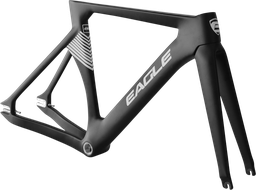 [BC-CUA436] Cuadro EAGLE PISTA TR carbon 500mm c/trinche-pilar-pist trinche/centro-timon 380mm c/apoyo t/maniguet matte black white