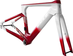 [BC-CUA443] Cuadro EAGLE RUTA R06 carbon 520mm p/disc c/trinche-pilar-pist/trinche y centro timon integrado c/stem 400x90mm white red