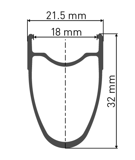 Aro DT SWISS 700 RR511 700 alum 32mm 28H p/tubeles black