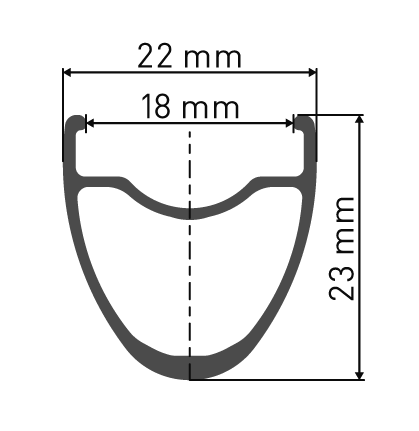 Aro DT SWISS 700 R 460 alum 23mm 24H p/tubeles disc black
