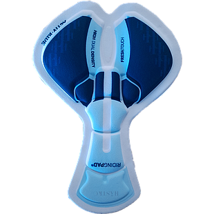 Badana p/pantaloneta dama-niño celeste/white 