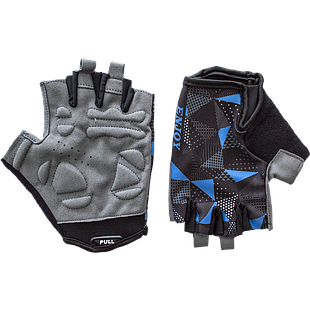 Guantes ENJOY ciclismo d/corto AI-02-429 Grey/Cyan Blue M