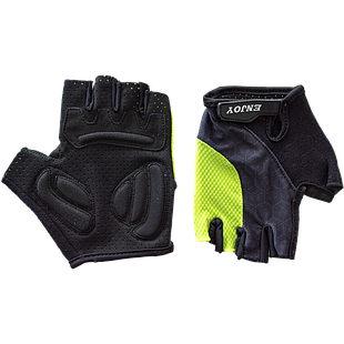 Guantes ENJOY ciclismo d/corto MG-07-2234 grey/yellow Neon M