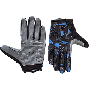 Guantes ENJOY MTB/BMX d/largo AI-02-429 Grey/Cyan Blue XS