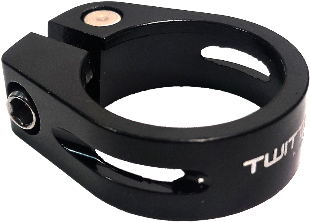 Abrazadera TWITTER c/tornillo 31.8mm black X10