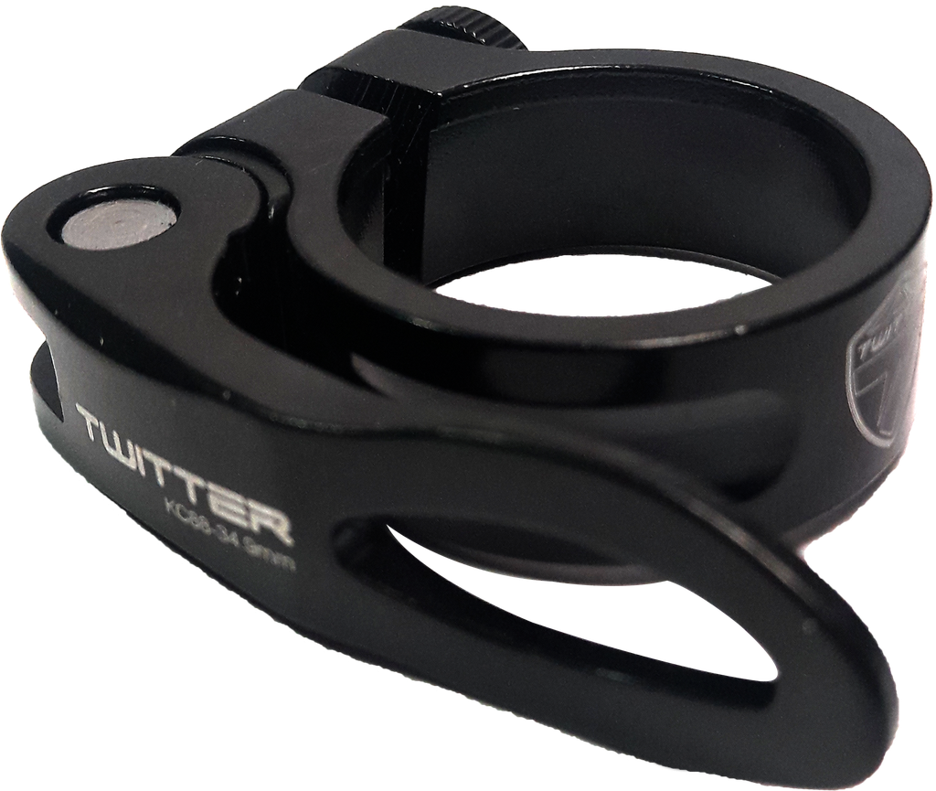 Abrazadera TWITTER c/bloqueador 31.8 black X10