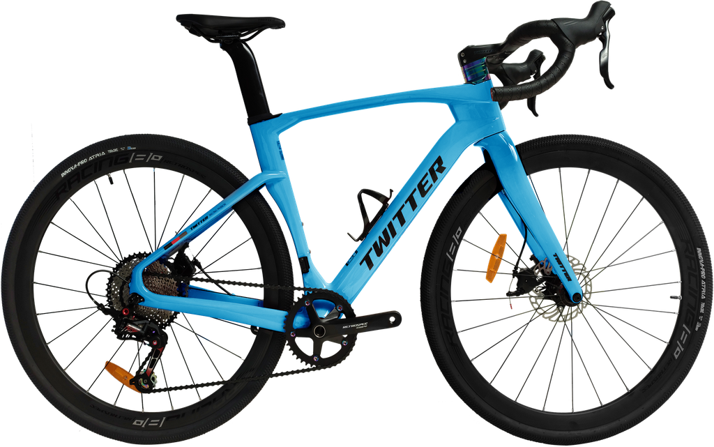 Bicicleta TWITTER GRAVEL V3 48cm carbon RS-12v blue 
