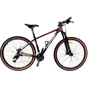 Bicicleta TWITTER 29 MTB MANTIS2.0 17 alum disc hidraulico 30V black/red 