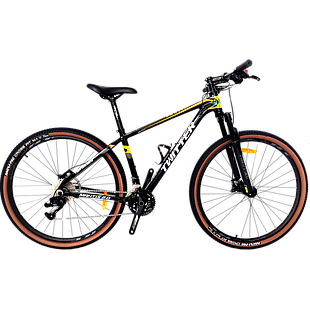 Bicicleta TWITTER 29 MTB MANTIS2.0 17 alum disc hidraulico 30V black/yellow 