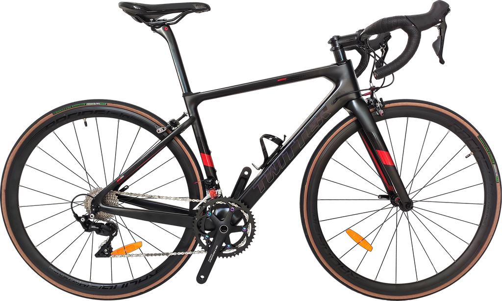 Bicicleta TWITTER Ruta STEALTHpro 54cm carbon horquilla SRAM RIVAL-22v black/red 