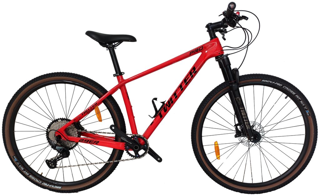 Bicicleta TWITTER 29 MTB LEOPARD PRO 15 carbon 12v M6100 black/red 