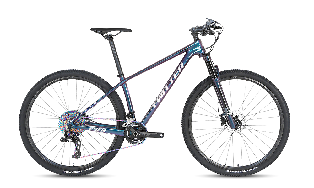 Bicicleta TWITTER 29 MTB LEOPARD-XS 15 carbon RS-2x12V holographic/silver 