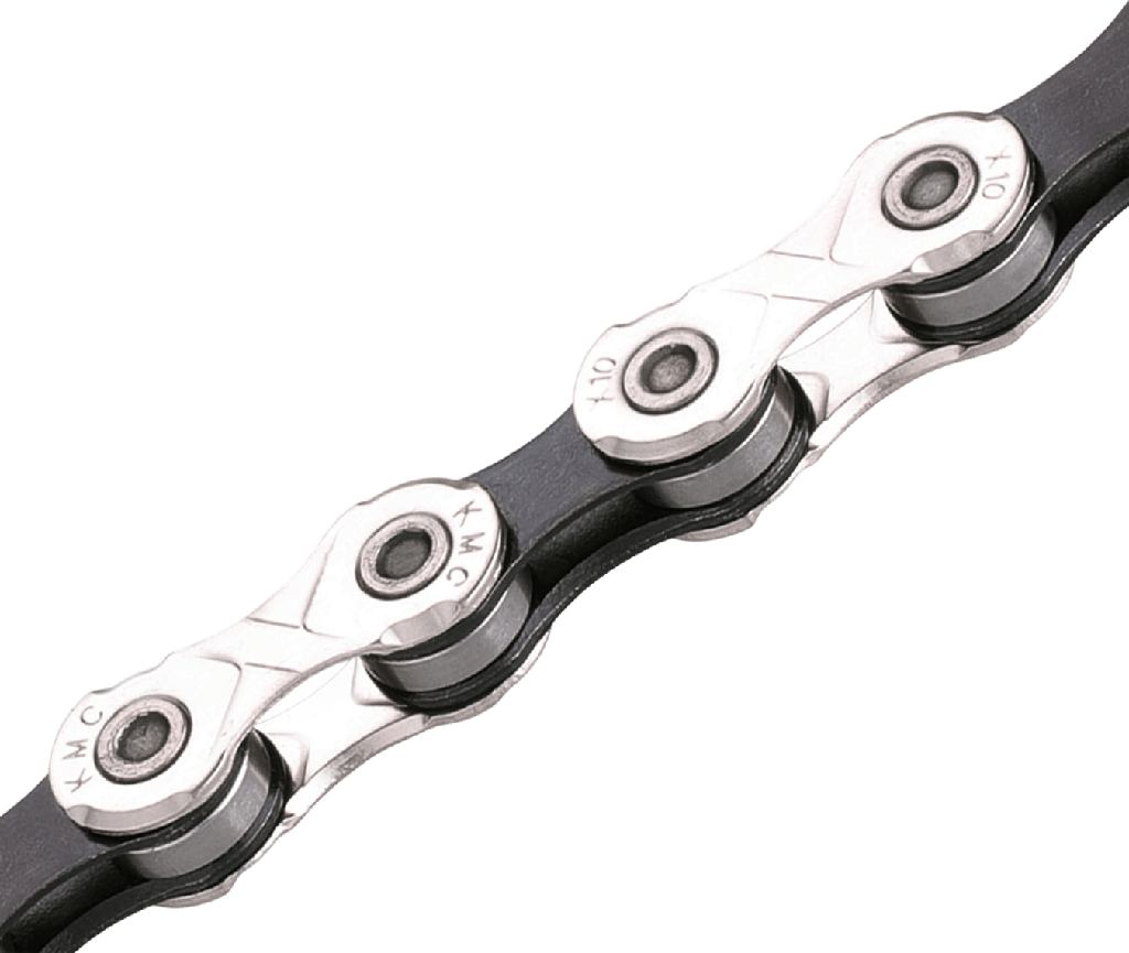 Cadenilla KMC 1/2x11/128 116 links X10 silver/black 10v