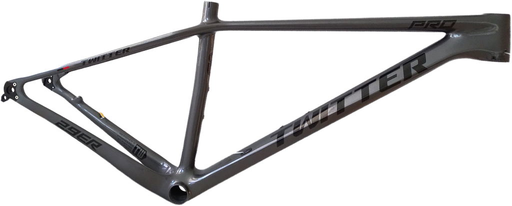 Cuadro TWITTER 29 LEOPARDpro 17 carbon 12x142mm c/pista de trinche + buje dark grey 