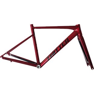 Cuadro TWITTER Ruta SMILE 460mm alum c-brake c/trinche-carbon dropaut-bas red/black 