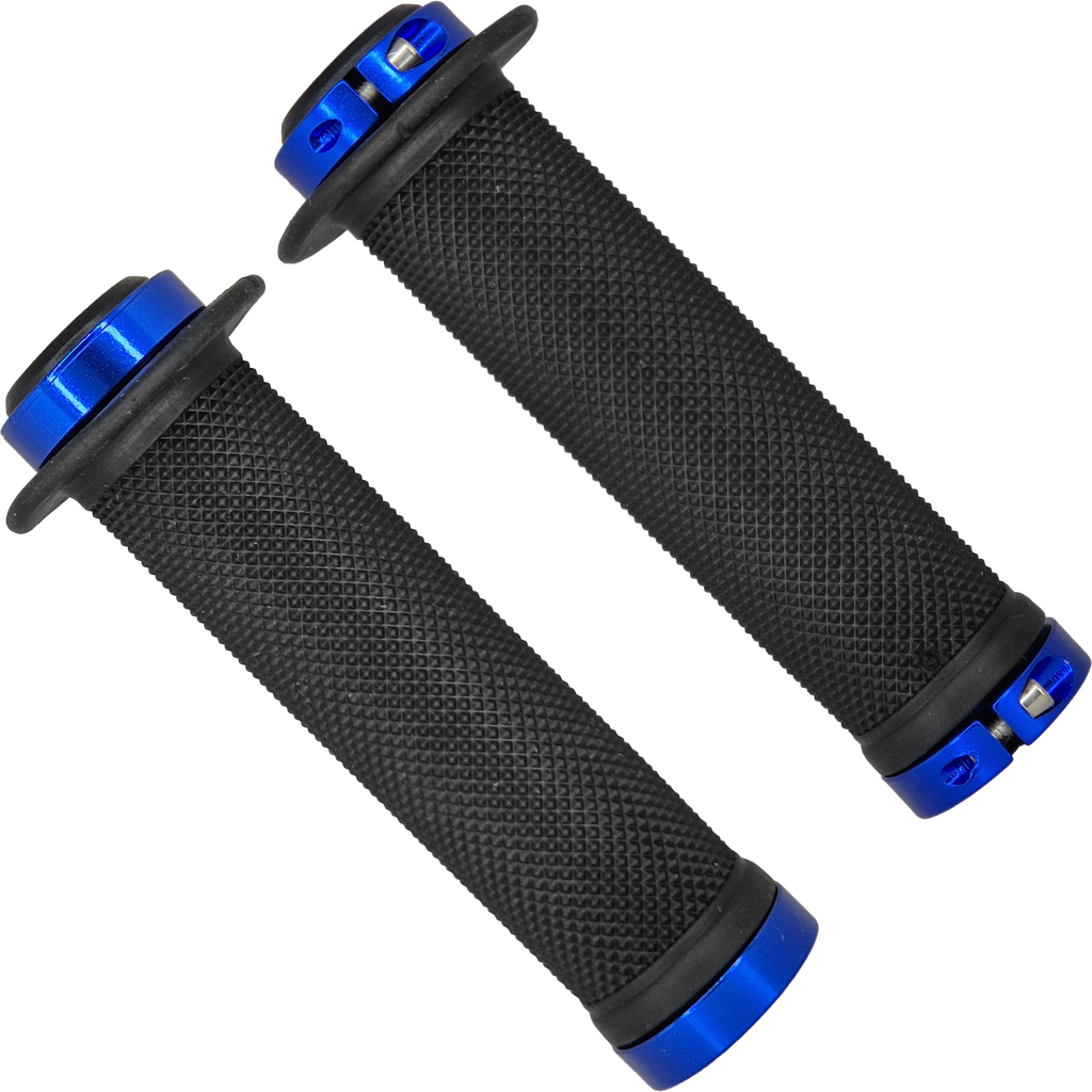 Grips BMX 130mm c/flang doble/seguro blue CN