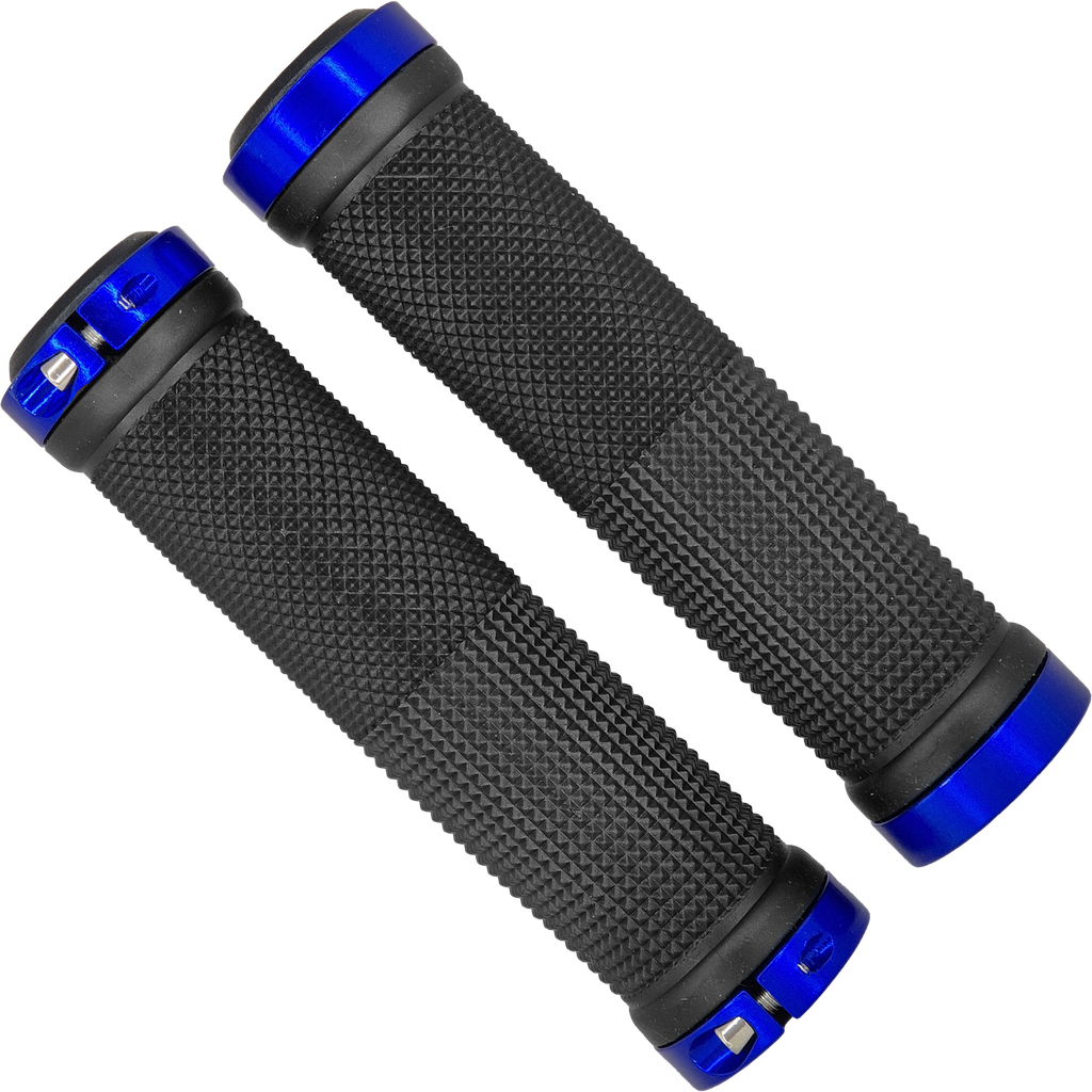 Grips BMX-MTB black G201 doble/seguro blue CN