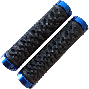 Grips VELO c/seguro  black/blue  VLG-775 AD2