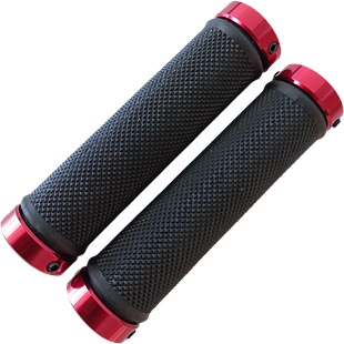Grips VELO c/seguro black/red  VLG-775 AD2 RE
