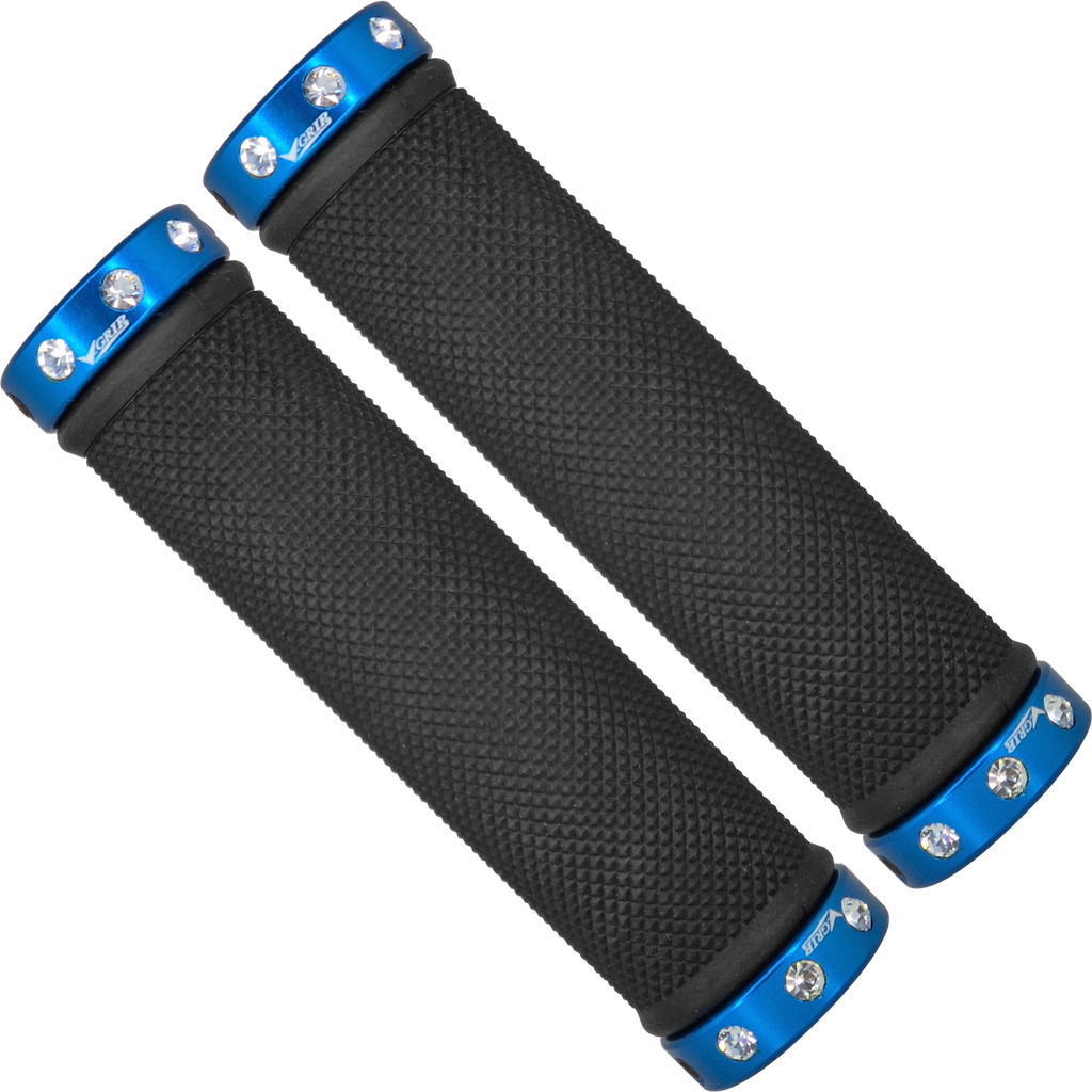 Grips V-GRIPS  d/densidad c/seg cristal black/blue  V-818ACD
