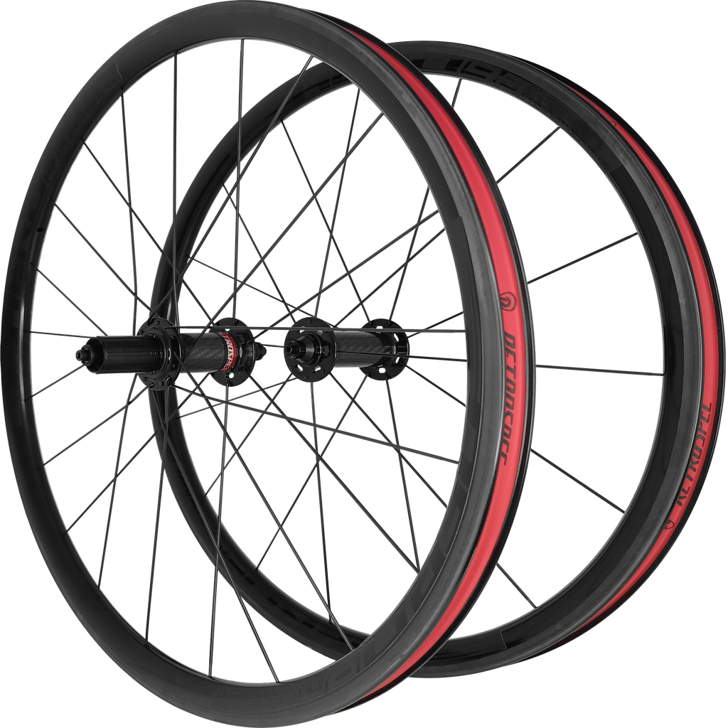 Ruedas RETROSPEC 700c carbon RS-CBR30 C30 F16H/R21H rim brake c/bloqead normal set