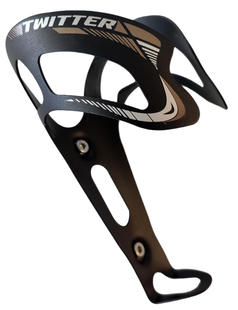 Soporte TWITTER de caramañola aluminio black/brown