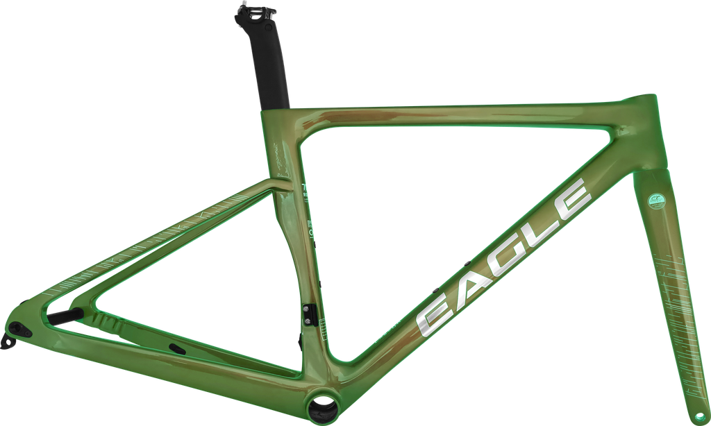 Cuadro EAGLE Ruta JB08 470mm carbon buje f/disco c/trinche-pilar-pista-espaciador green 