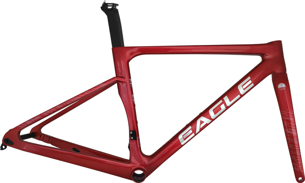 Cuadro EAGLE Ruta JB08 500mm carbon buje f/disco c/trinche-pilar-pista-espaciador red 