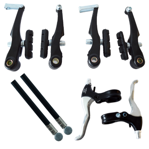 Kit LOGAN freno v-brake alum black + mani LOGAN LL-343AE