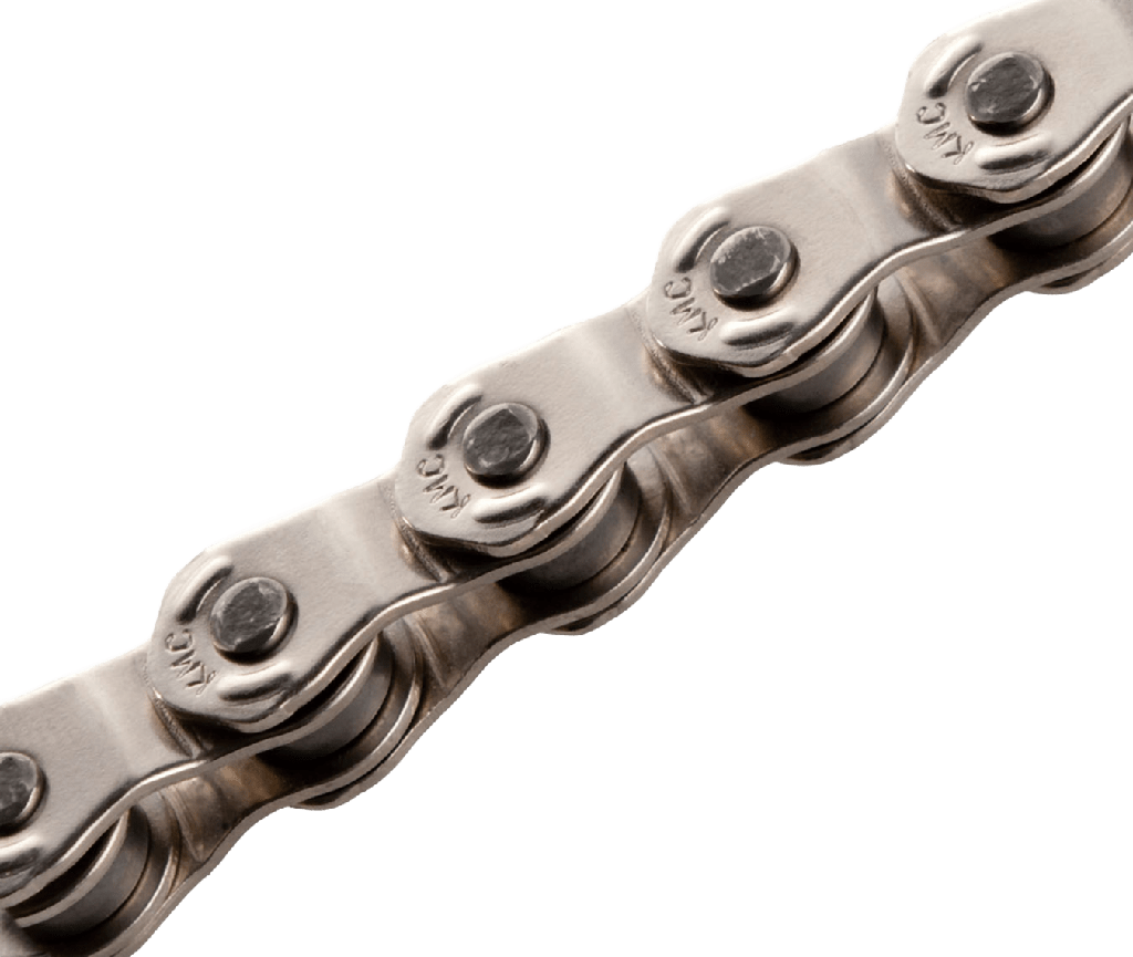 Cadena KMC 1/2x3/32 100 links HL1-N silver/silver 1/2 eslabon single speed