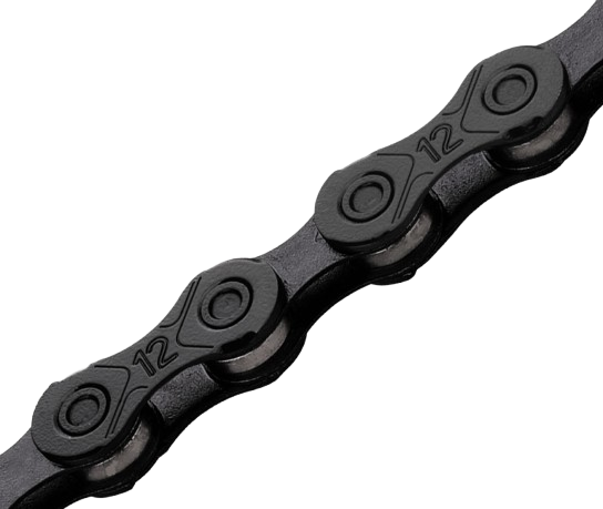 Cadenilla KMC 1/2x11/128 126 links X12 black/black 12v