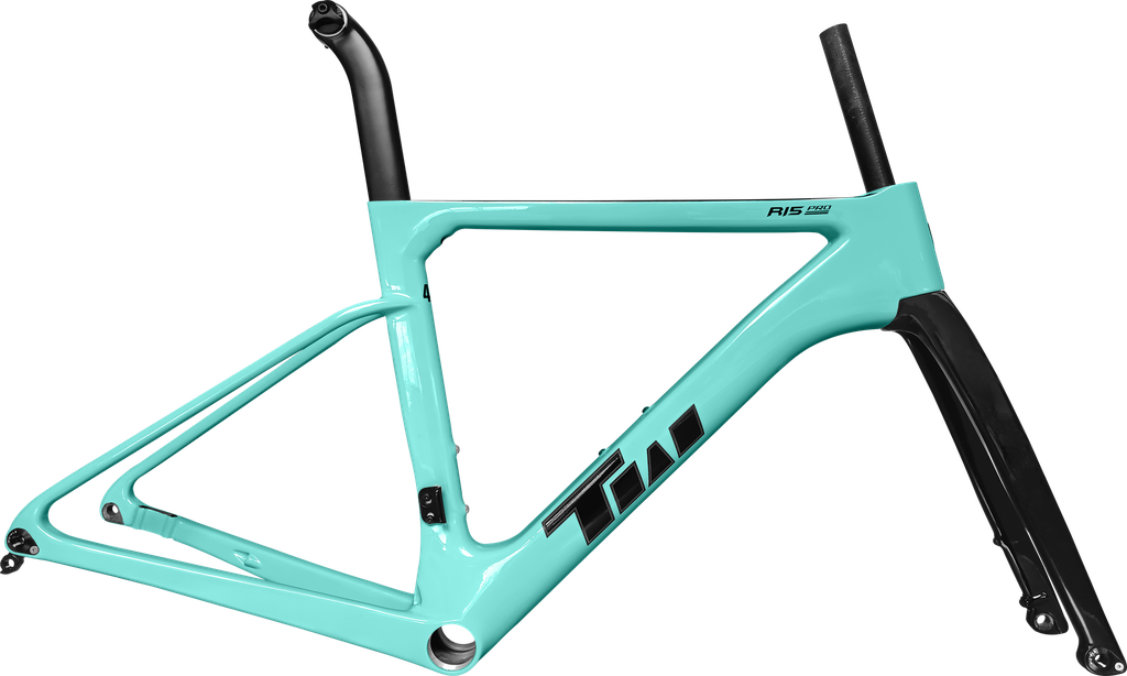 Cuadro TWITTER Ruta R15pro 530mm carbon DISC BB-rosca c/trinche-pilar-pista de trinche-espaciador-bujes light sky blue 