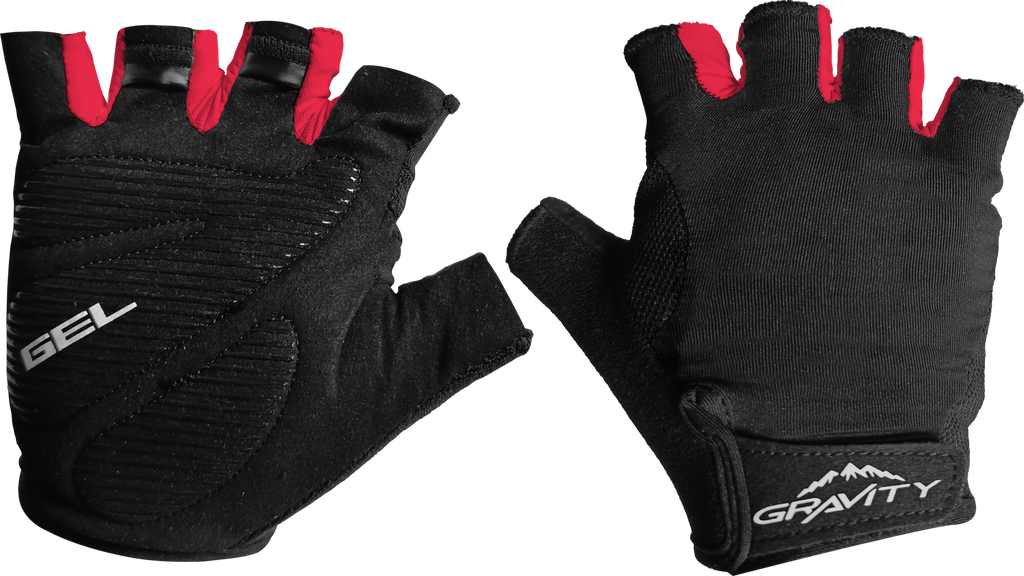 Guantess GRAVITY ciclismo d/corto EG-702 black/red S
