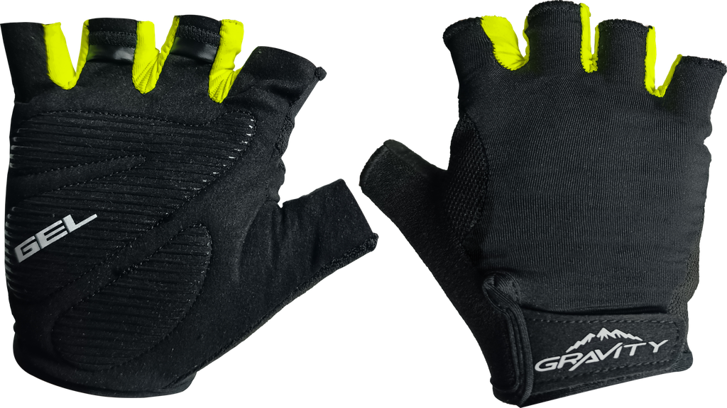 Guantess GRAVITY ciclismo d/corto EG-702 black/yellow M