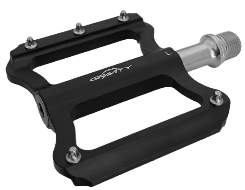 Pedal GRAVITY MTB/BMX aluminio Cr-mo  9/16" rodamiento negro par