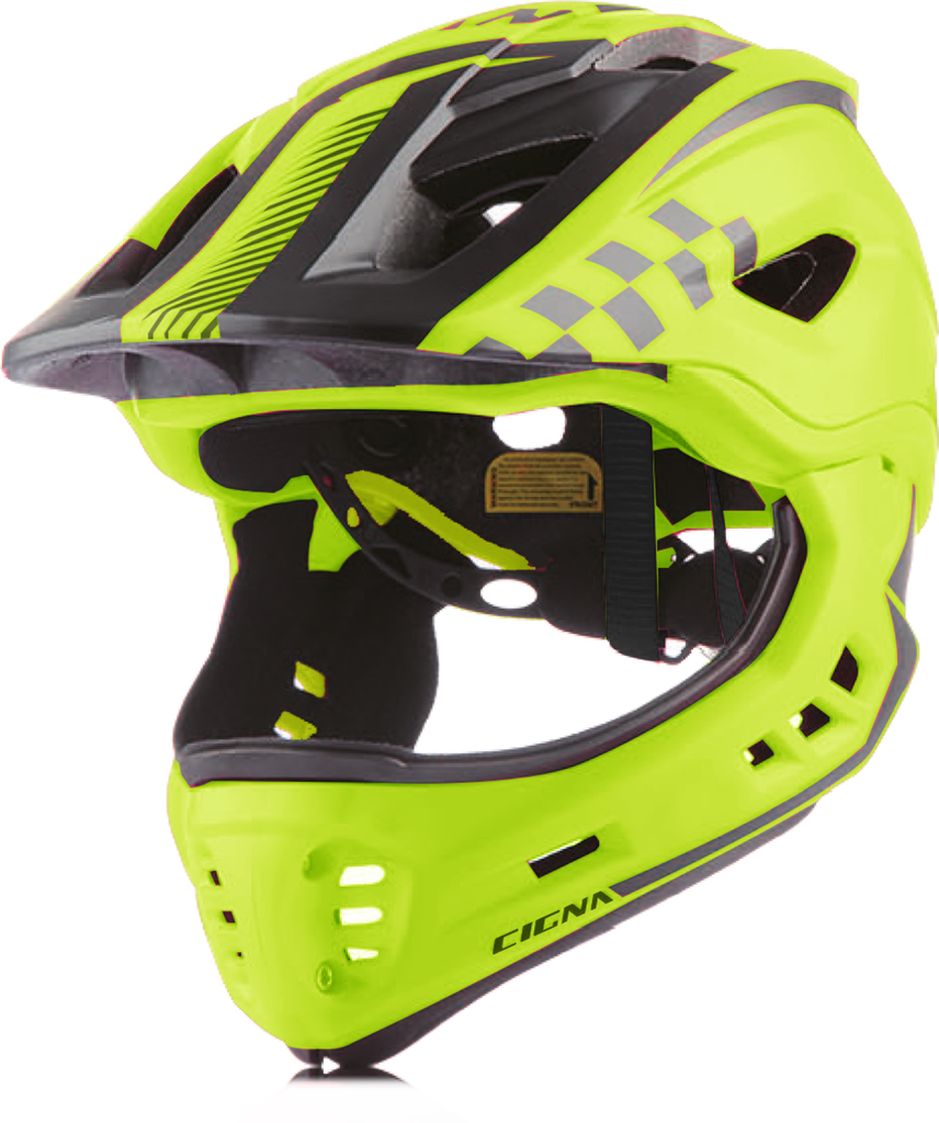 Casco CIGNA TT-32 BMX w/visor integrated S (48-53cm) Neon Yellow