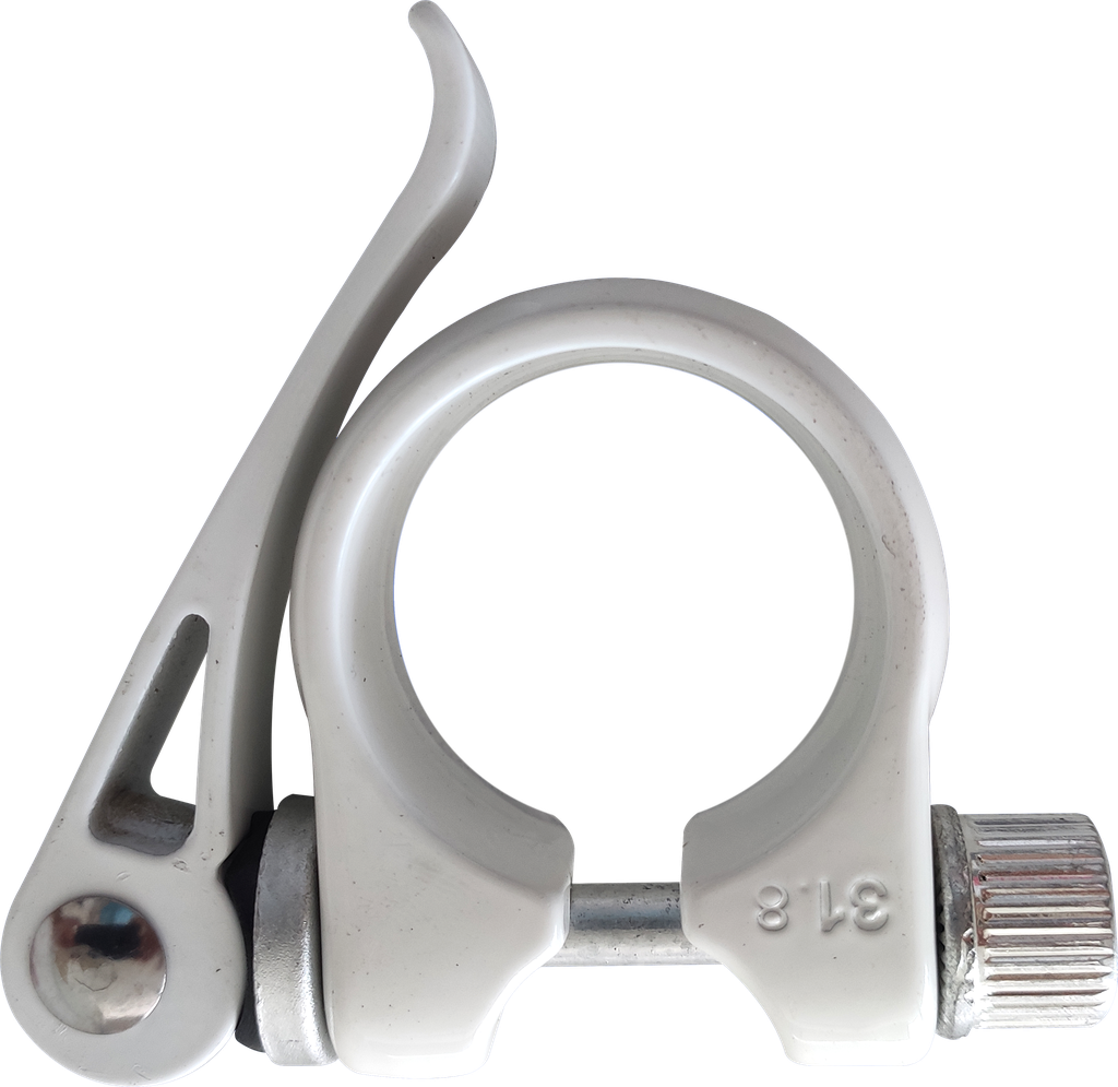 Abrazadera ZOOM c/bloqueador 31.8 white